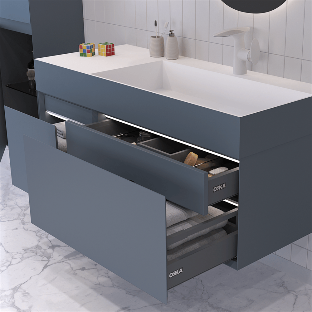 Orka Lusso 120 cm Banyo Dolabı Alt Modülü