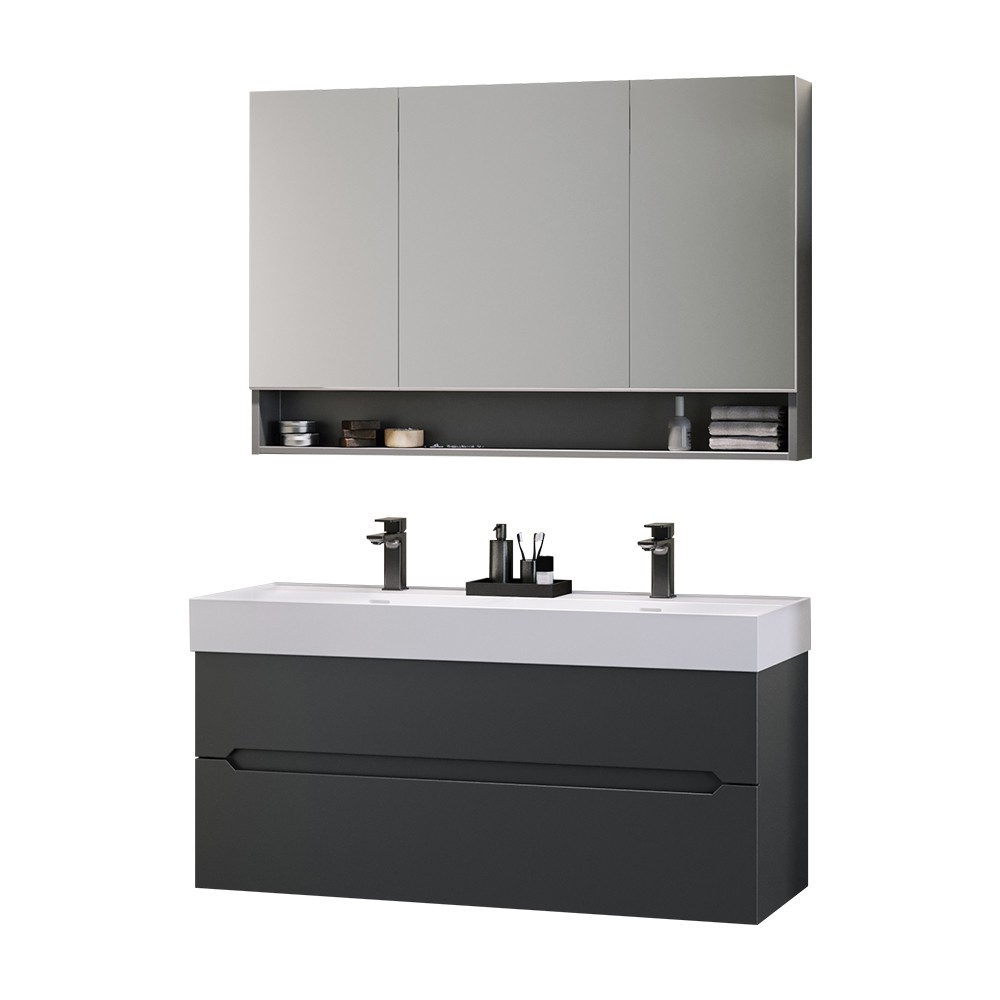 OrkaMalta 120 cm Banyo Dolabı