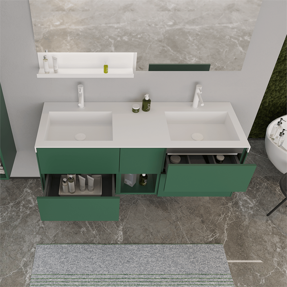 Orka Milano 140 cm Çift Lavabolu Banyo Dolabı Alt Modülü