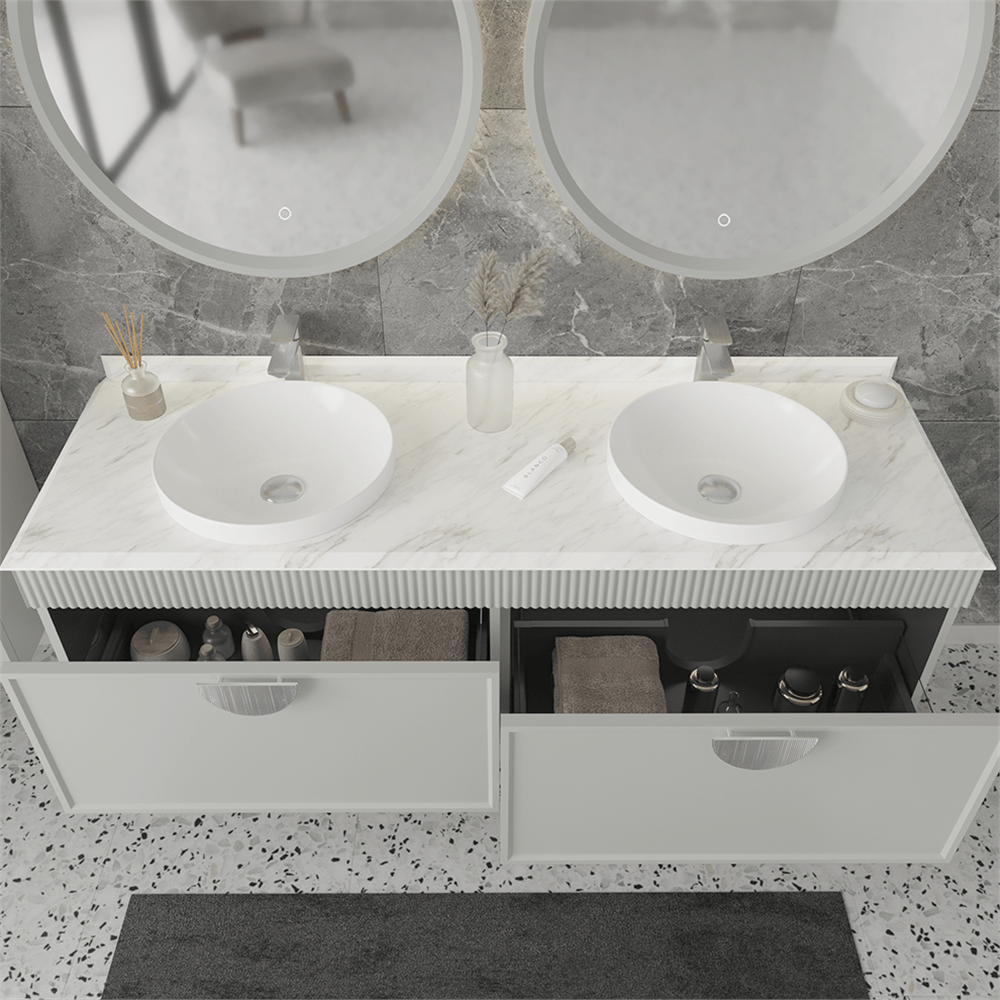 Orka Molino 160 cm Çift Lavabolu Banyo Dolabı