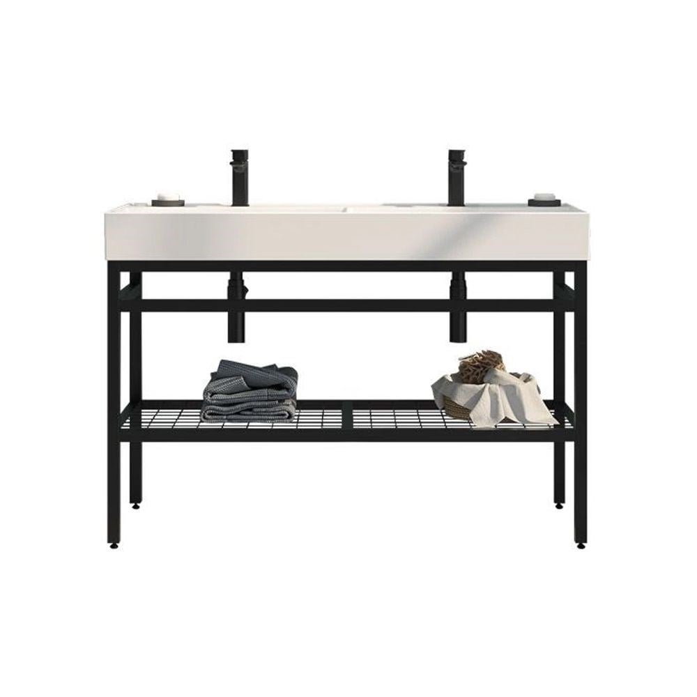OrkaOrka Capetown 120 cm Banyo Dolabı Alt Modülü Beyaz Lavabolu