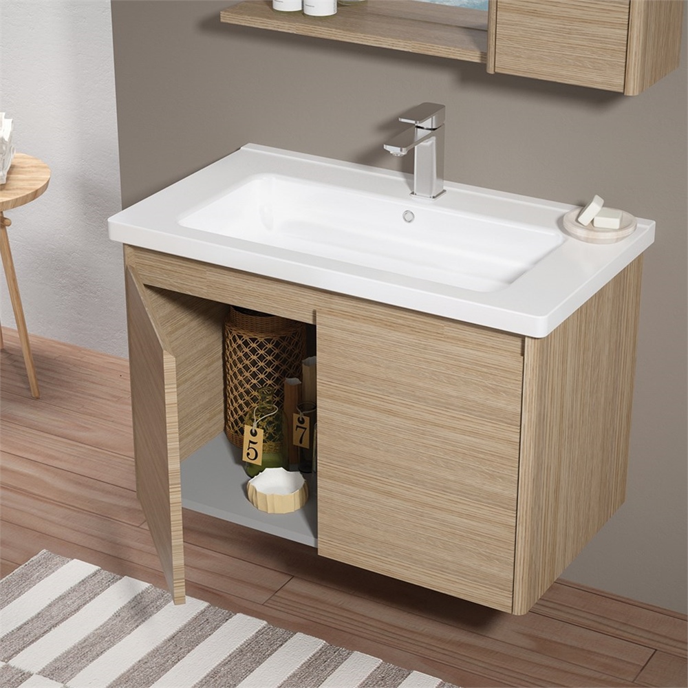 Orka Düden 80 cm Kapaklı Banyo Dolabı Alt Modülü