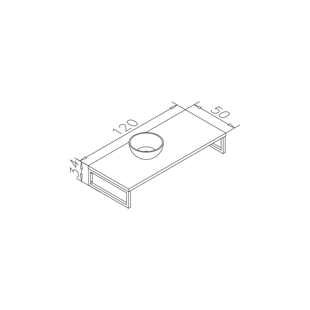 Orka Kestel 120 cm Banyo Dolabı Alt Modülü