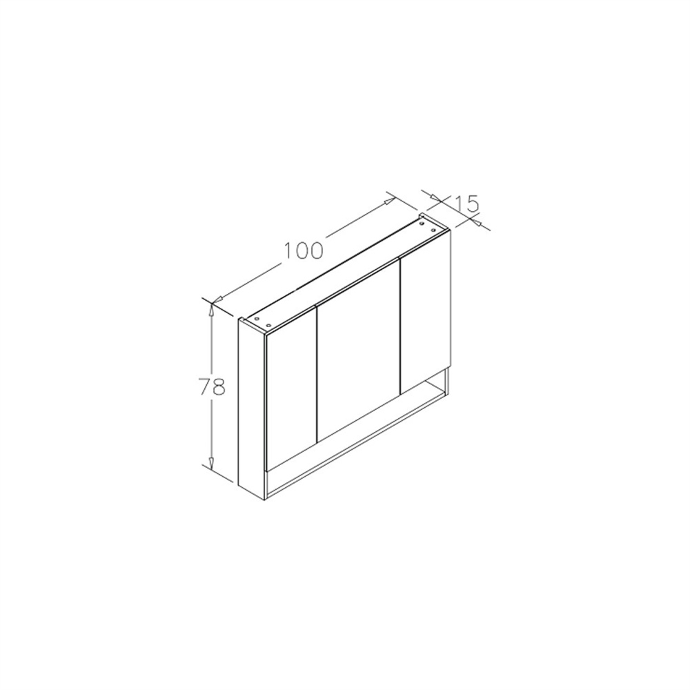 Orka Malta 100 cm Dolaplı Ayna