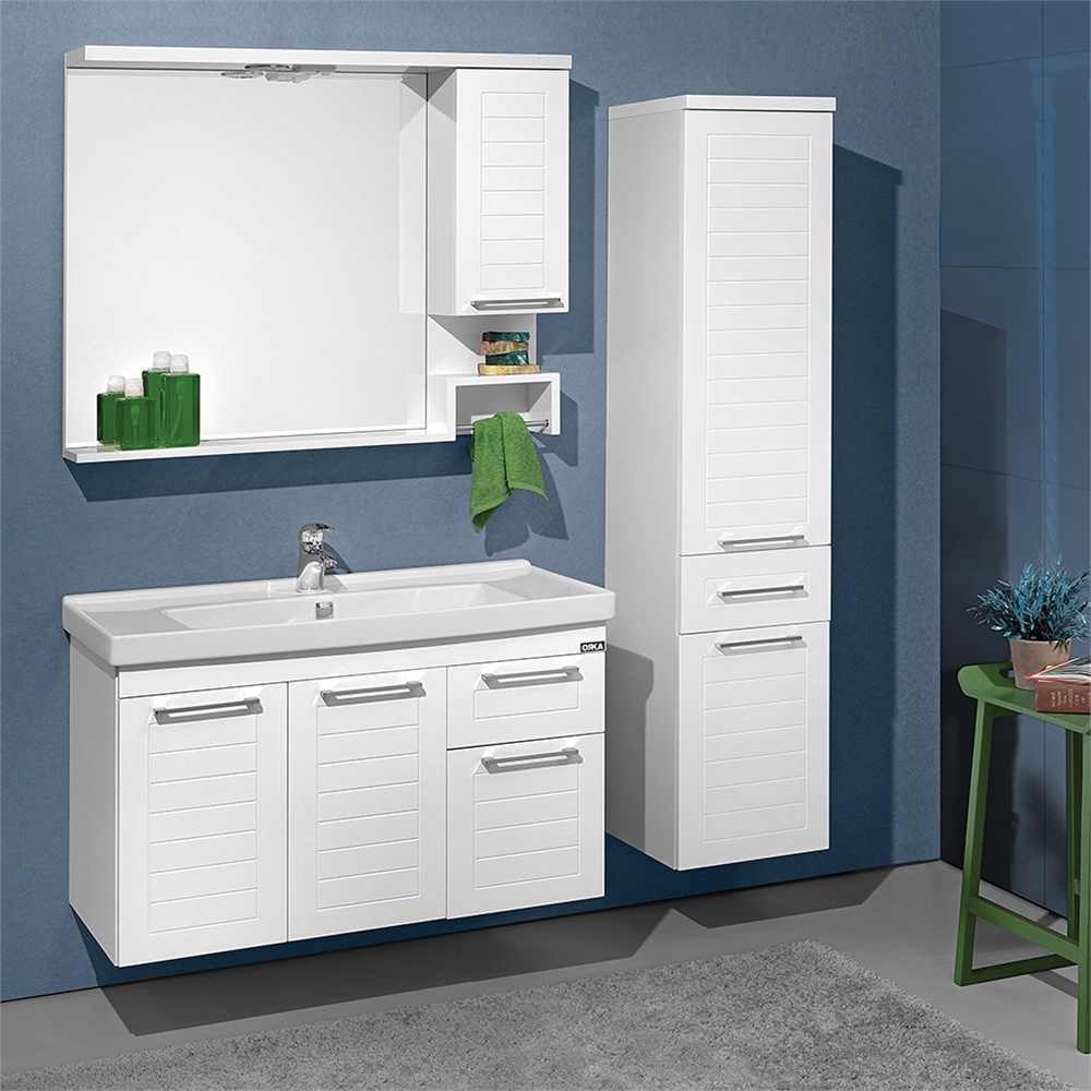 Orka Perge 100 Cm Banyo Dolabı