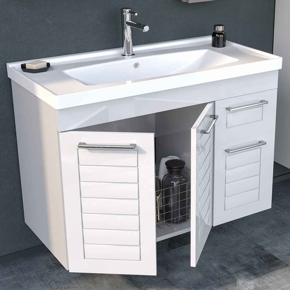 Orka Perge 100 Cm Banyo Dolabı