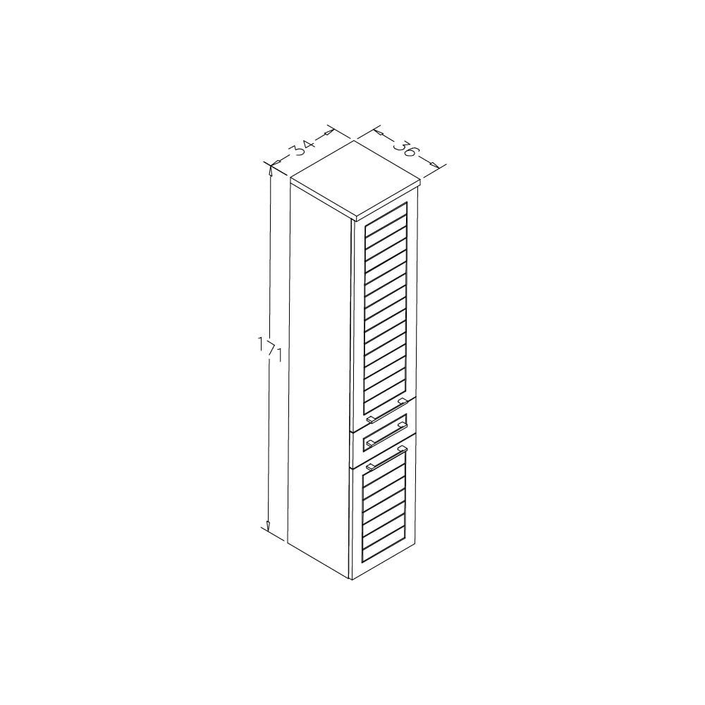 Orka Perge 85 cm Banyo Dolabı