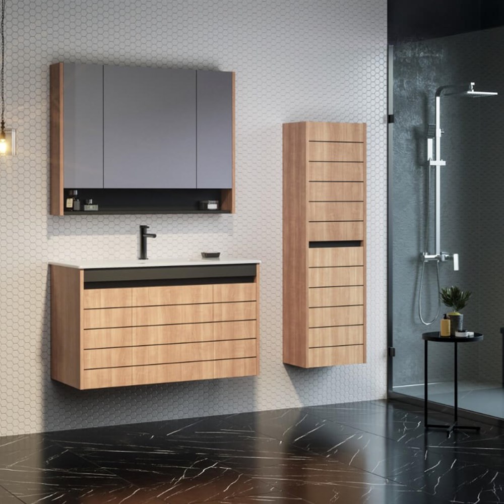 Orka Ricato 100 cm Banyo Dolabı