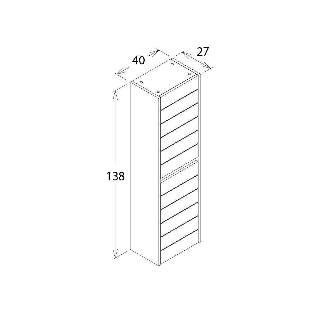 Orka Ricato 100 cm Banyo Dolabı
