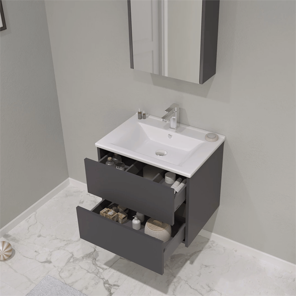 Orka Side 65 cm Çekmeceli Banyo Dolabı