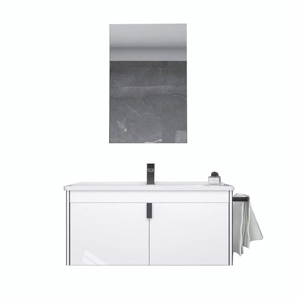 OrkaTrio 100 cm Asma Kapaklı Banyo Dolabı