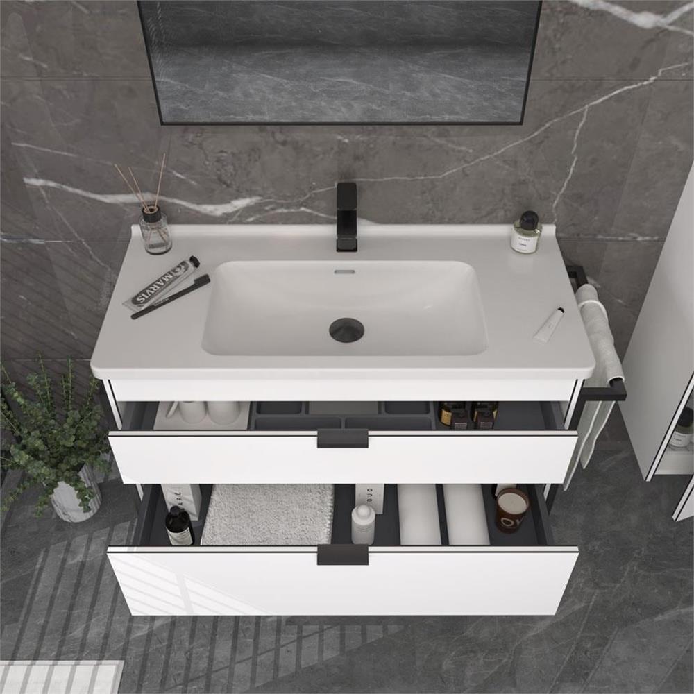 Orka Trio 100 cm Ayaklı Çekmeceli Banyo Dolabı