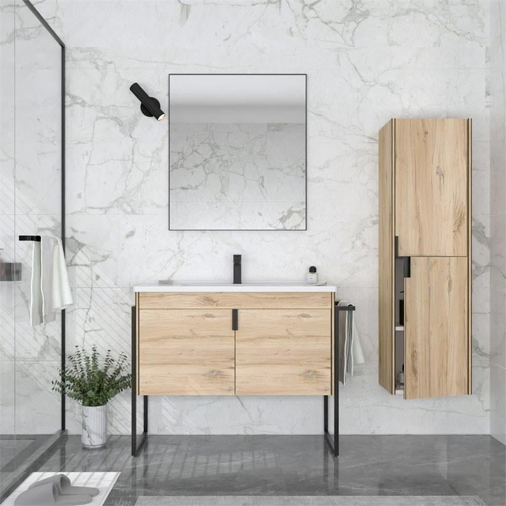 Orka Trio 65 cm Ayaklı Kapaklı Banyo Dolabı