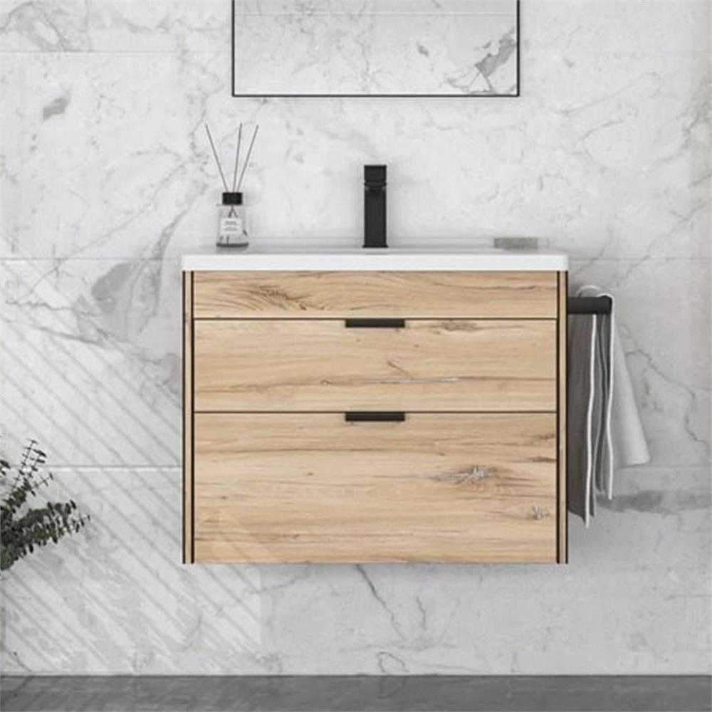 Orka Trio 80 cm Asma Çekmeceli Banyo Dolabı Alt Modülü
