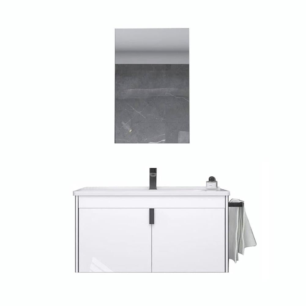 OrkaTrio 80 cm Asma Kapaklı Banyo Dolabı