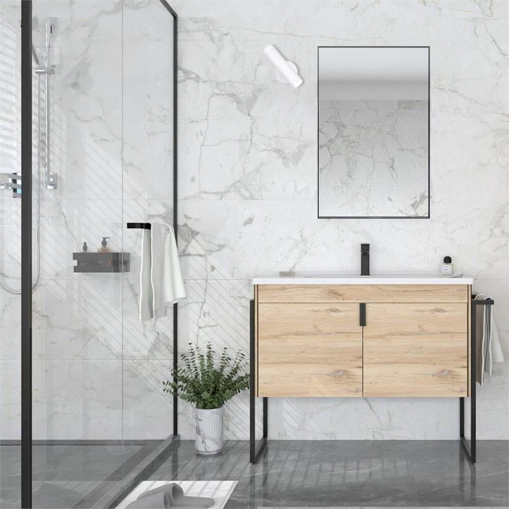 Orka Trio 85 cm Ayaklı Kapaklı Banyo Dolabı