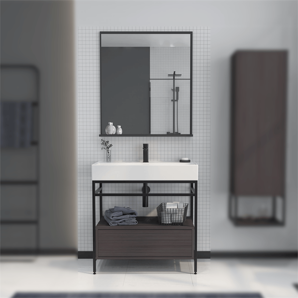 OrkaVegas 60 cm Metal Ayaklı Banyo Dolabı