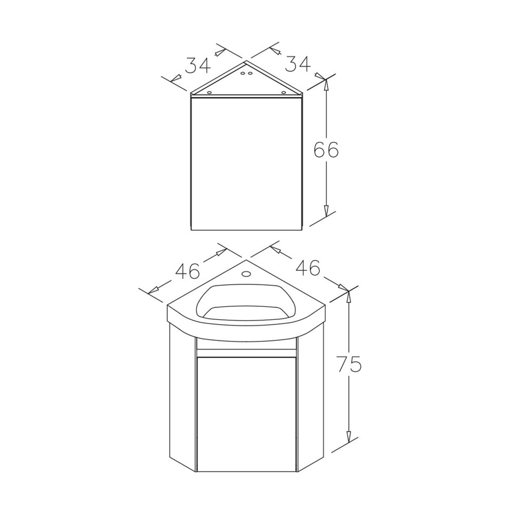 Orka Zag 45 cm Banyo Dolabı