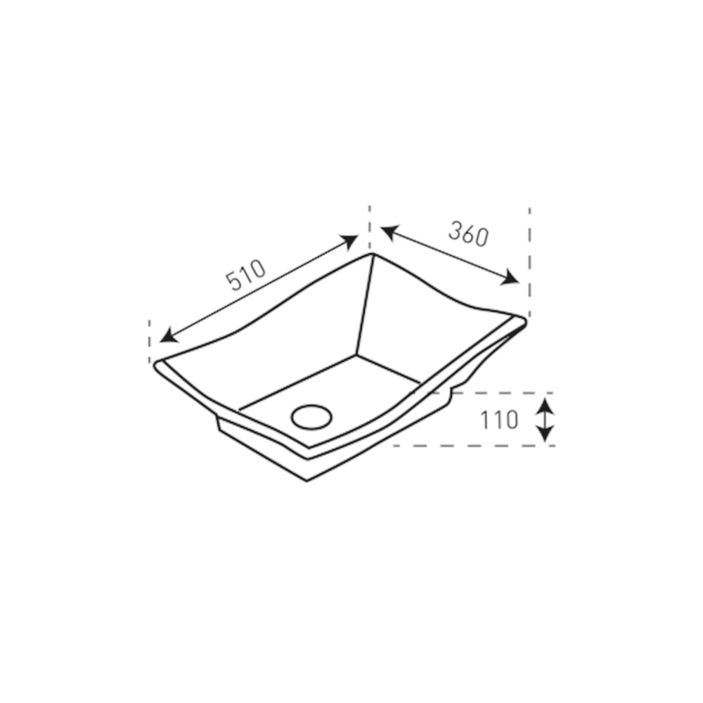 Pure Concept Beyaz Tezgah Üstü Çanak Lavabo