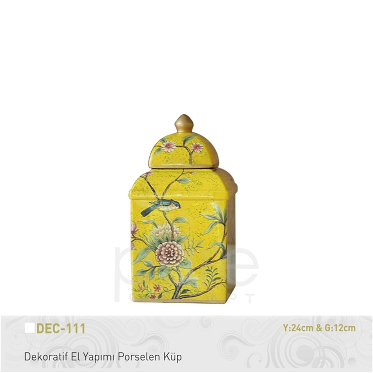 Pure | Dekoratif El Yapımı Porselen Küp Y24xg12
