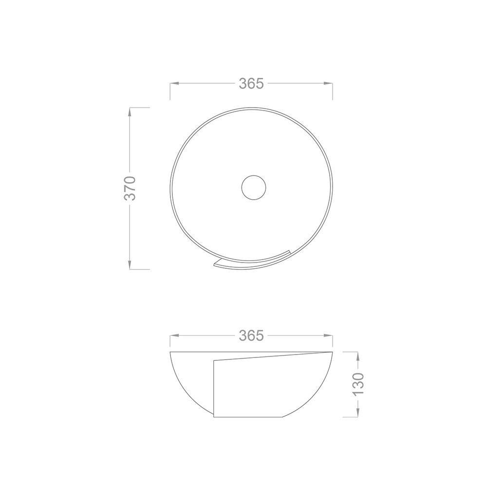 Pure Concept Beyaz Altın Tezgah Üstü Çanak Lavabo