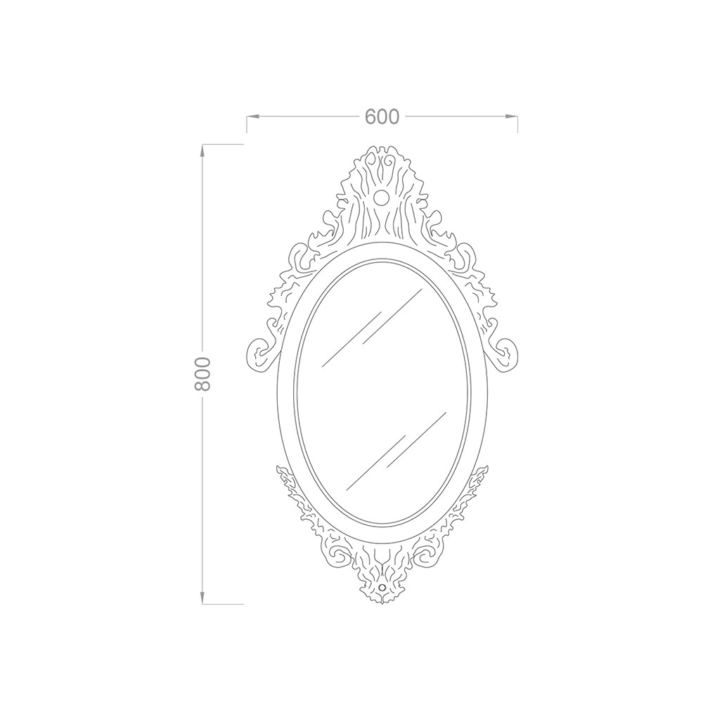 Pure Concept Rustik 60x80 Altın Ayna