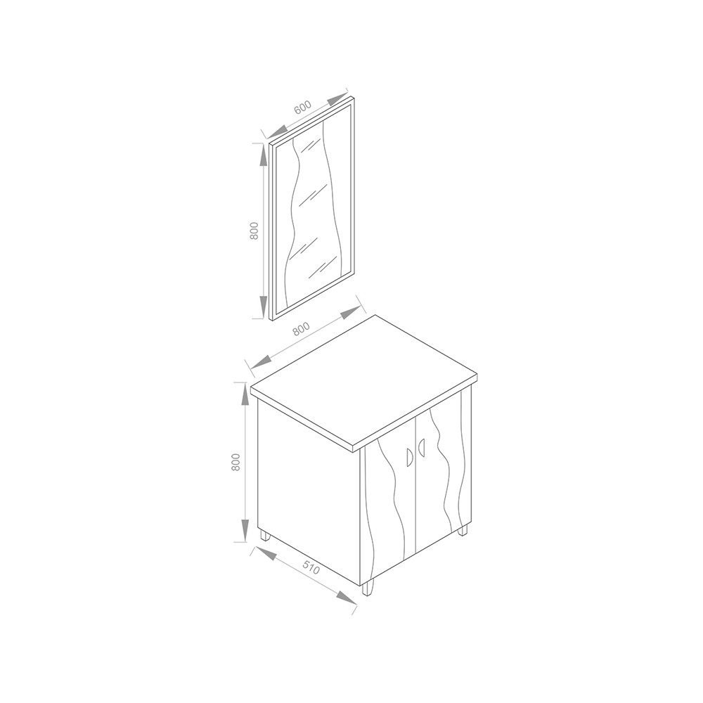 Pure Concept Banda 80 cm Banyo Dolabı