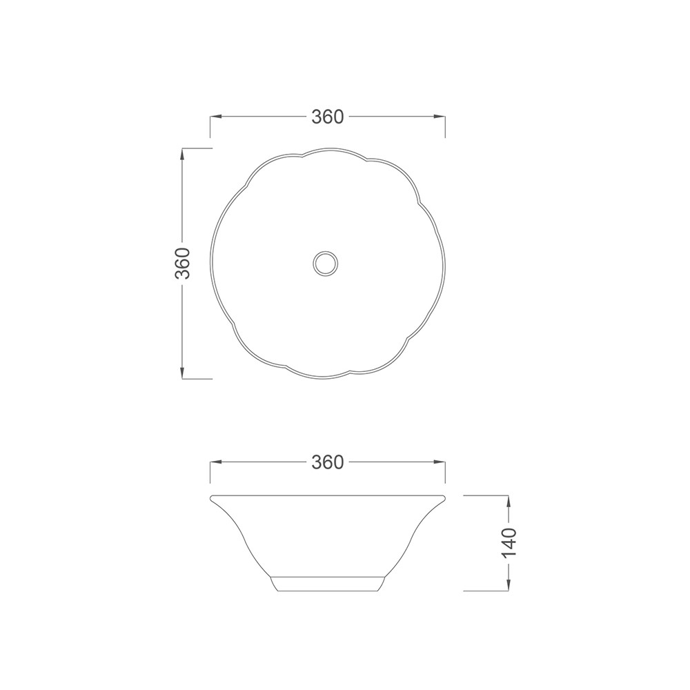 Pure Concept Beyaz Tezgah Üstü Çanak Lavabo