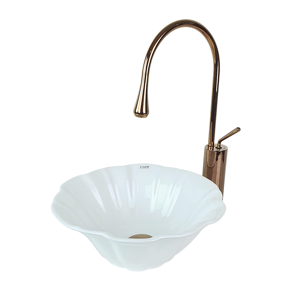 Pure Concept Beyaz Tezgah Üstü Çanak Lavabo