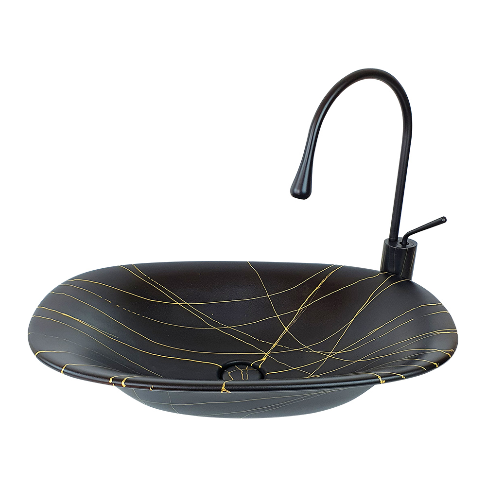 Pure ConceptBlack Gold Tezgah Üstü Çanak Lavabo