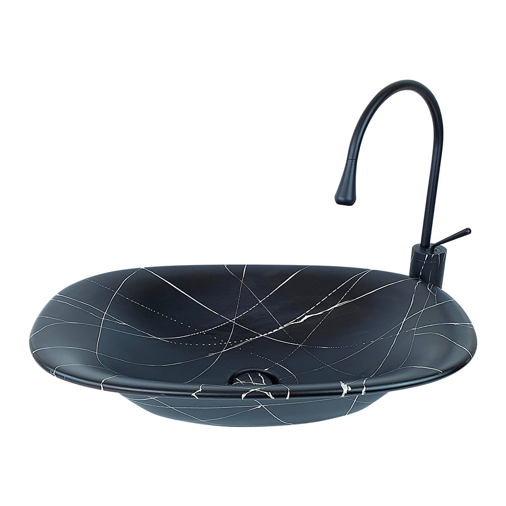 Pure ConceptBlack Silver Tezgah Üstü Çanak Lavabo