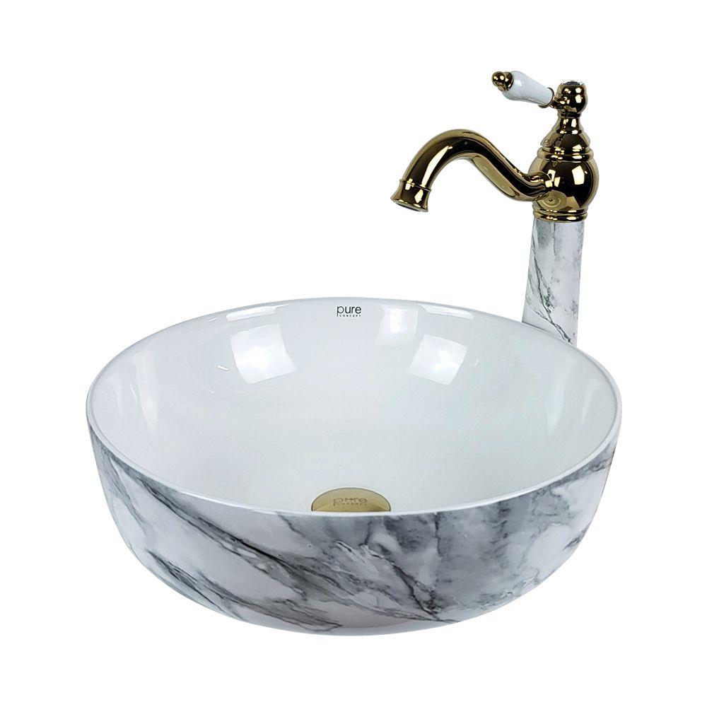 Pure Concept Calacatta 42 cm Çanak Lavabo