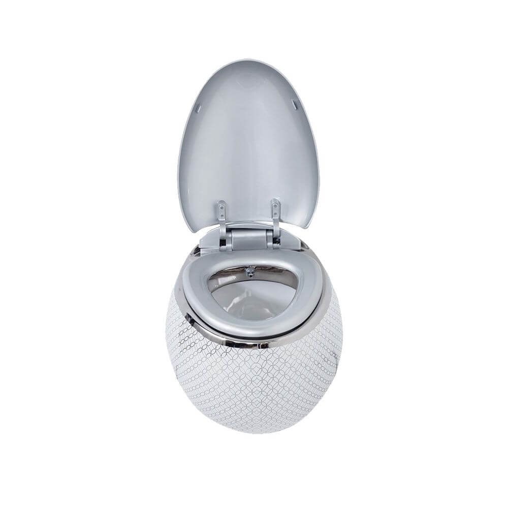 Pure Concept Circular Gümüş Beyaz Kanalsız Asma Klozet