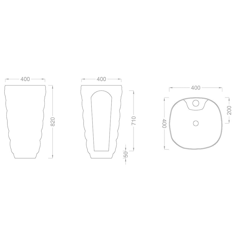 Pure Concept Crystal Altın Monoblok Lavabo