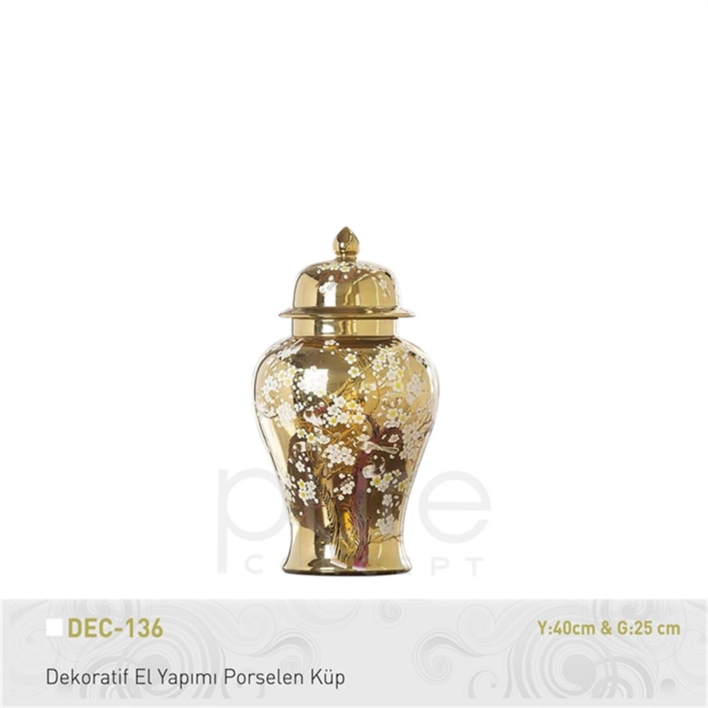Pure ConceptDekoratif El Yapımı Porselen Küp Y40xg25