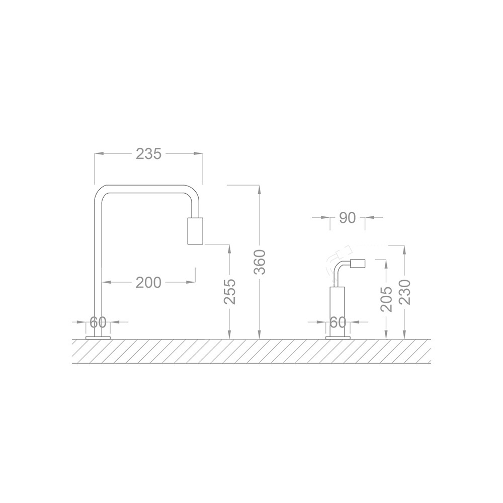 Pure Concept Elite Lüx Siyah Lavabo Bataryası