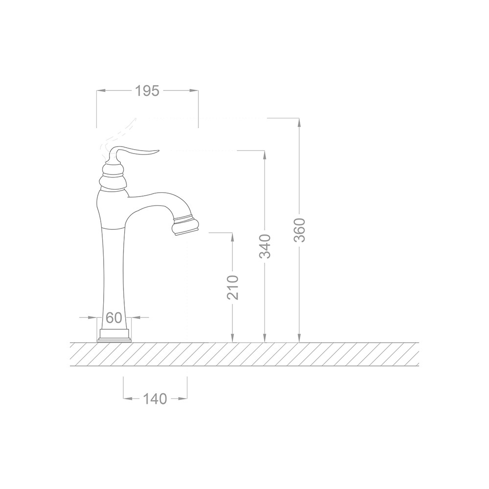Pure Concept Flamingo Krom Çanak Lavabo Bataryası