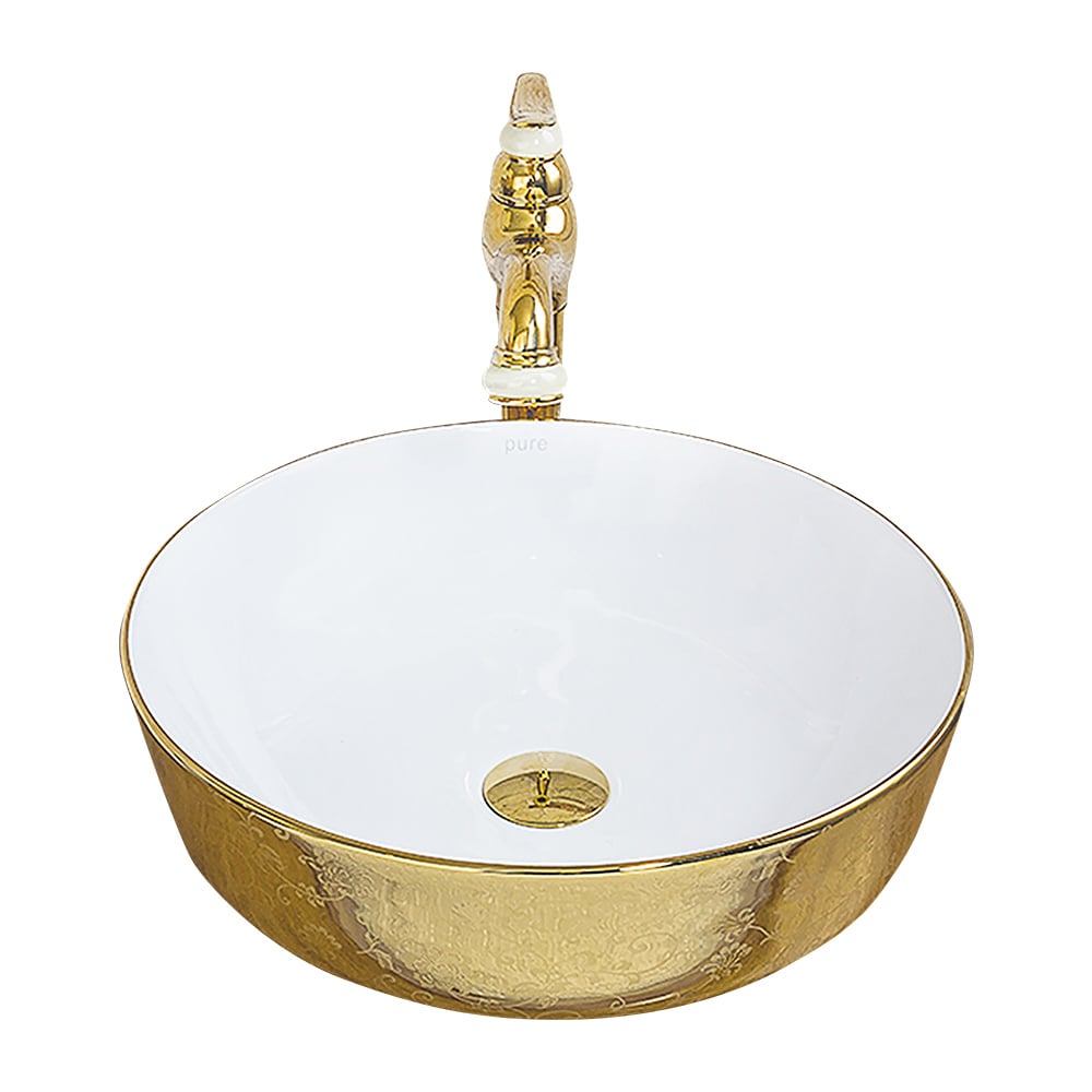 Pure ConceptFlower Gold Çanak Lavabo