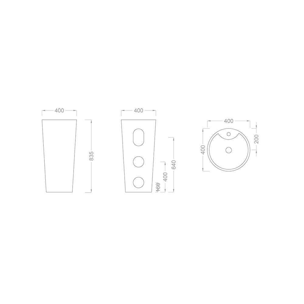 Pure Concept Geometrik Beyaz Altın Monoblok Lavabo