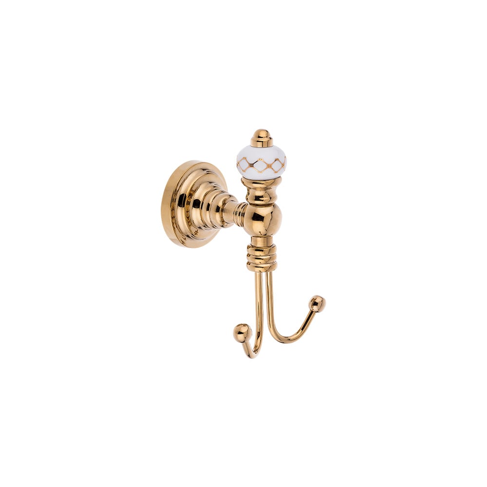 Pure ConceptGeometrik Beyaz Altın / Pvd Gold İkili Askılık