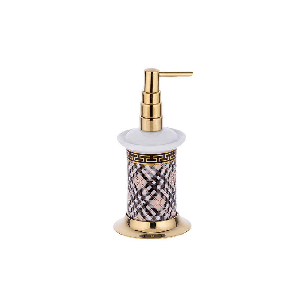 Pure ConceptGeometrik Ekose / Pvd Gold Set Üstü Sıvı Sabunluk