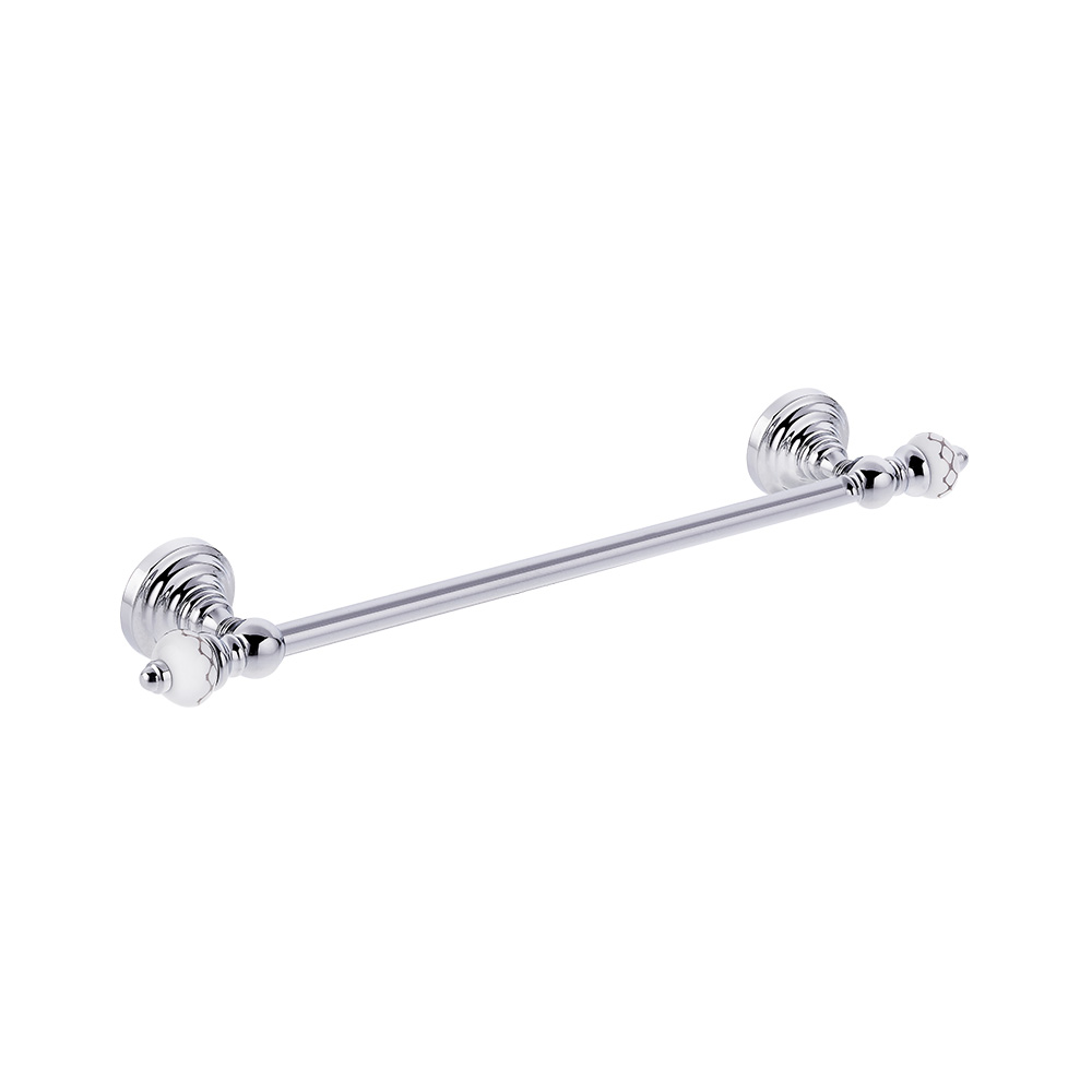 Pure ConceptGeometrik Platin / Beyaz Havlu Bar 40 Cm