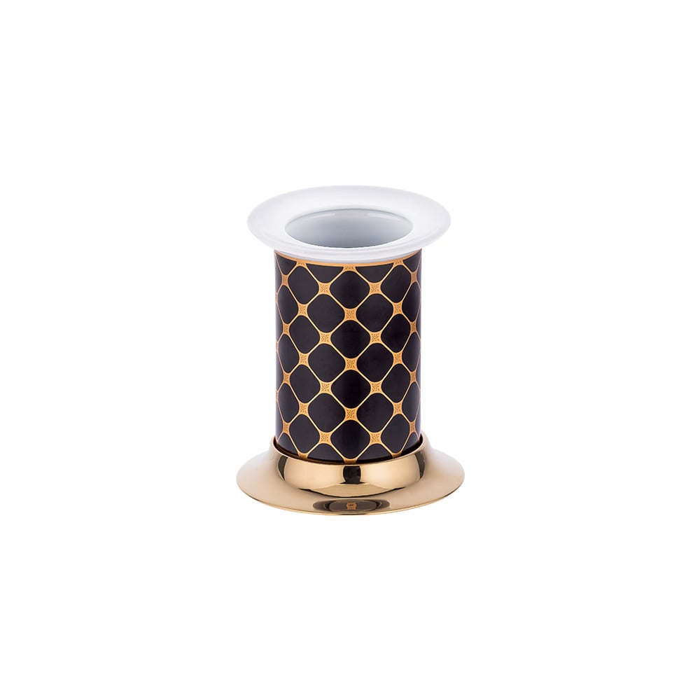 Pure ConceptGeometrik Siyah Altın / Pvd Gold Set Üstü Diş Fırçalık