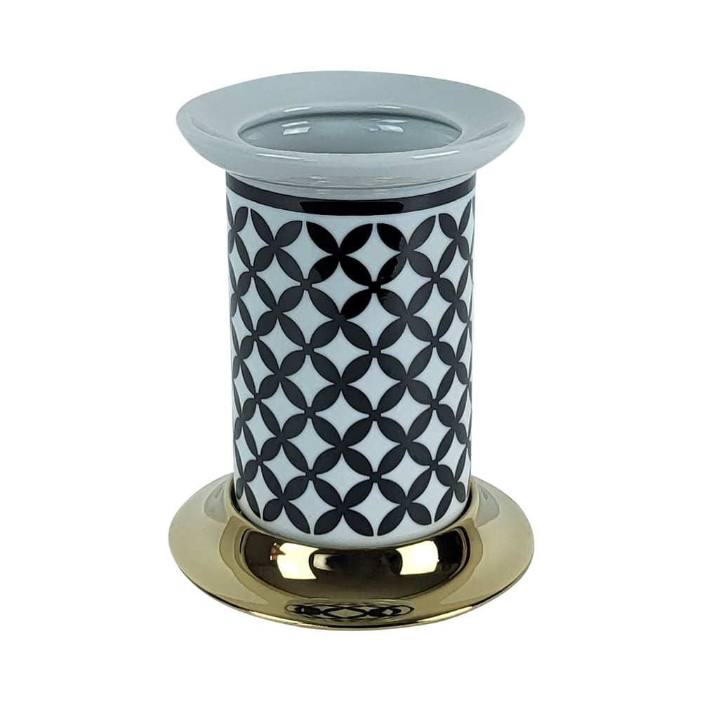 Pure ConceptGeometrik Siyah Beyaz Set Üstü Diş Fırçalık