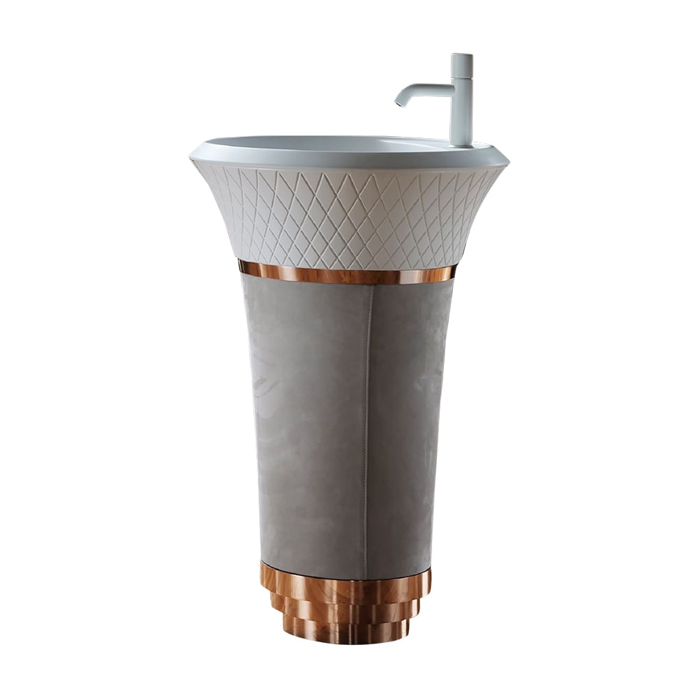 Pure ConceptGlory Gri Beyaz Monoblok Lavabo 
