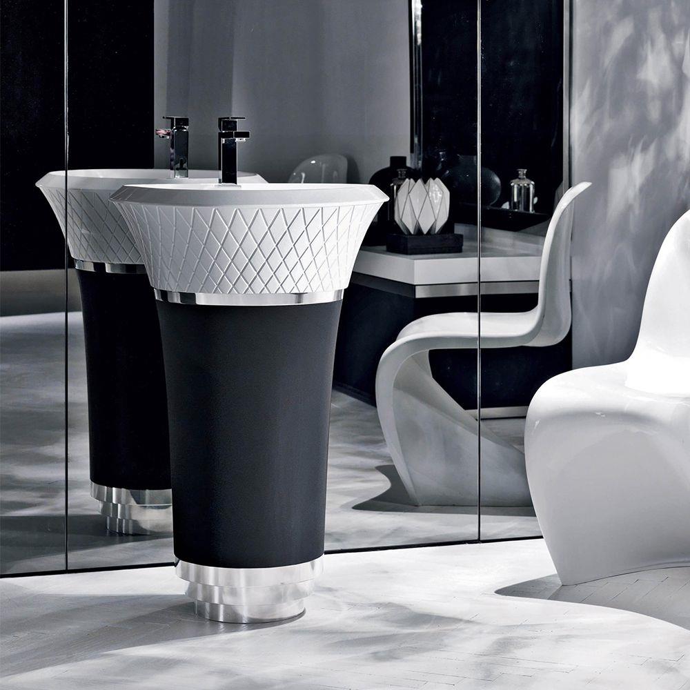 Pure Concept Glory Siyah Beyaz Monoblok Lavabo