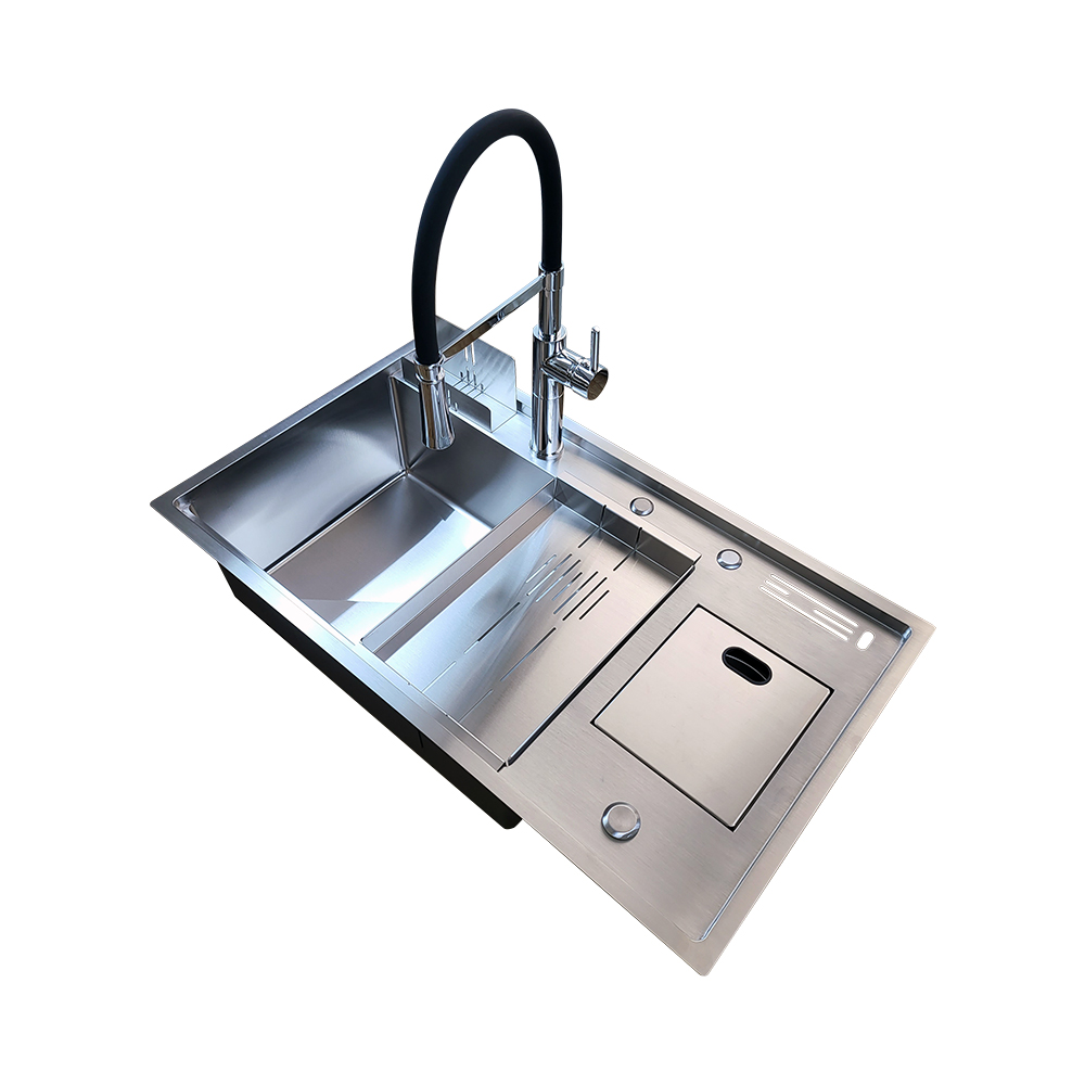 Pure Concept Inox 86x49 Tek Göz Çöp Kovalı Paslanmaz Çelik Eviye