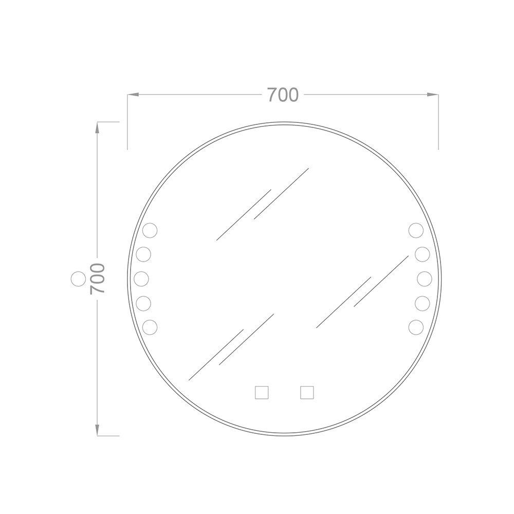 Pure Concept 70 cm Ledli Dokunmatik Ayna