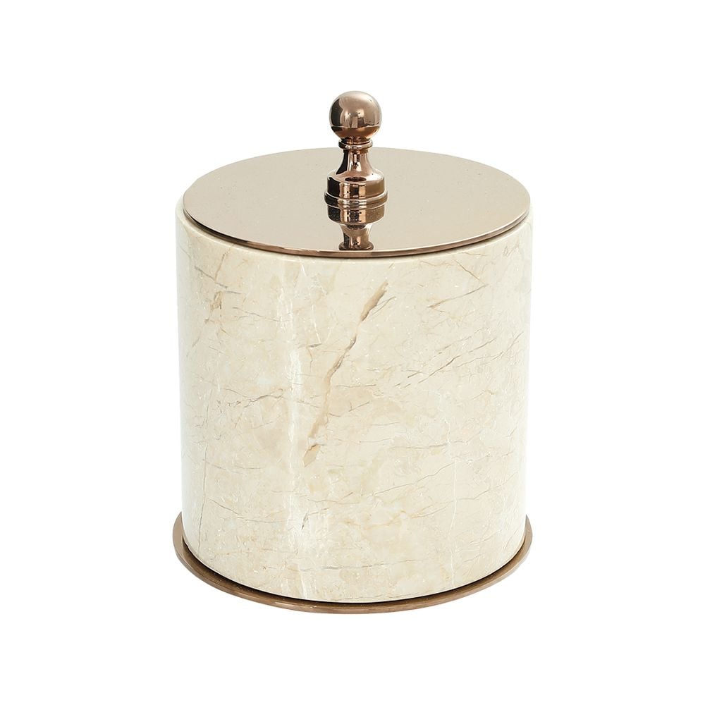 Pure ConceptMarble Bej / Pvd Rose Gold Çöp Kovası
