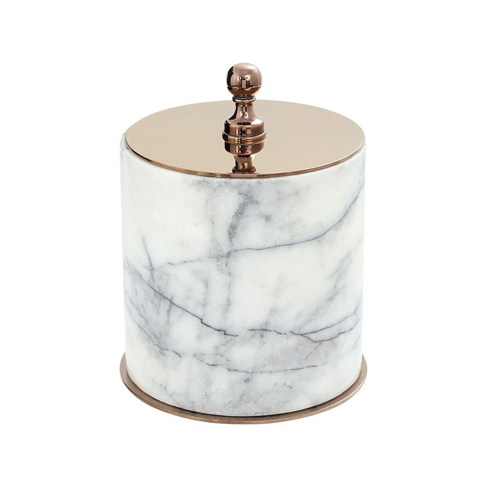 Pure ConceptMarble Gray / Pvd Rose Gold Mermer Çöp Kovası